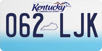 KY license plate 062LJK