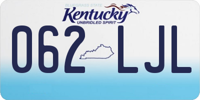 KY license plate 062LJL