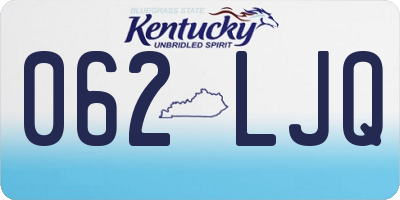 KY license plate 062LJQ