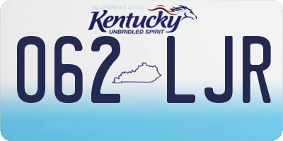 KY license plate 062LJR