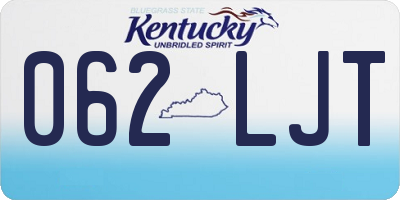 KY license plate 062LJT