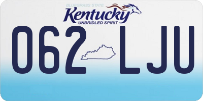 KY license plate 062LJU