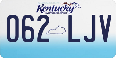 KY license plate 062LJV