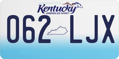 KY license plate 062LJX