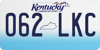 KY license plate 062LKC