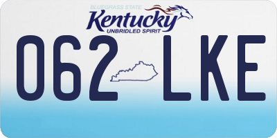 KY license plate 062LKE