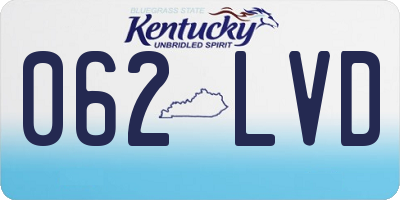 KY license plate 062LVD