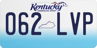 KY license plate 062LVP