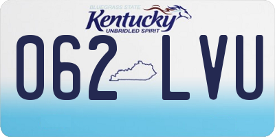 KY license plate 062LVU