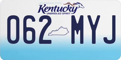 KY license plate 062MYJ