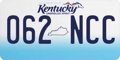 KY license plate 062NCC
