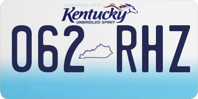 KY license plate 062RHZ