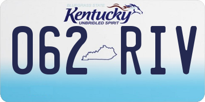 KY license plate 062RIV