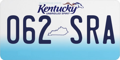KY license plate 062SRA