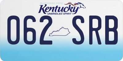 KY license plate 062SRB
