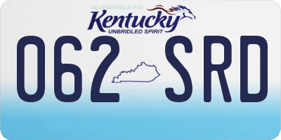KY license plate 062SRD