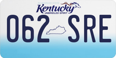 KY license plate 062SRE