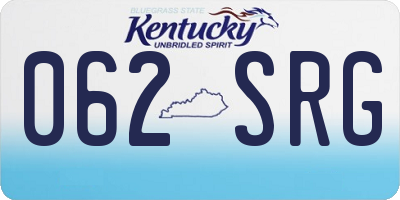 KY license plate 062SRG