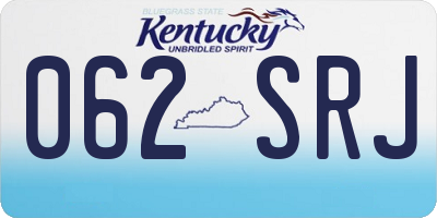 KY license plate 062SRJ