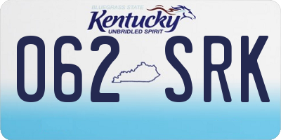 KY license plate 062SRK