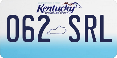 KY license plate 062SRL