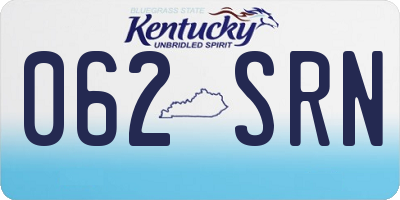 KY license plate 062SRN