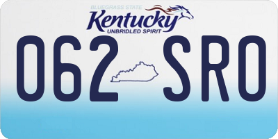 KY license plate 062SRO