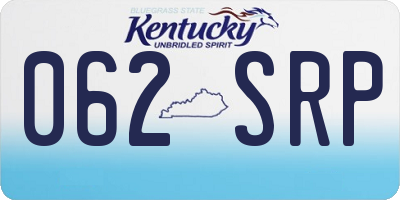 KY license plate 062SRP