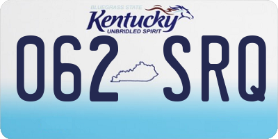 KY license plate 062SRQ