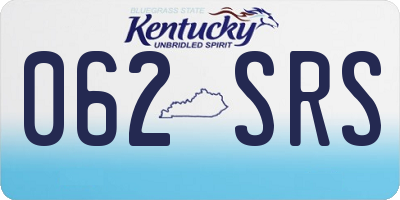 KY license plate 062SRS
