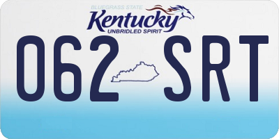 KY license plate 062SRT