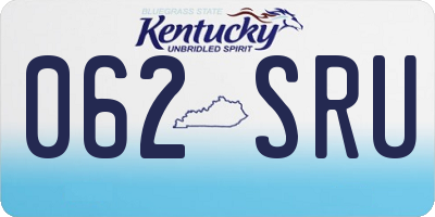 KY license plate 062SRU