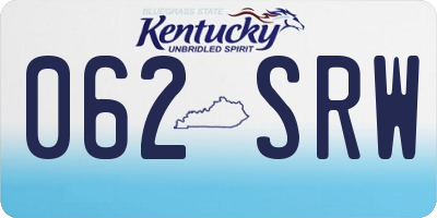 KY license plate 062SRW