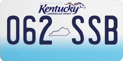 KY license plate 062SSB