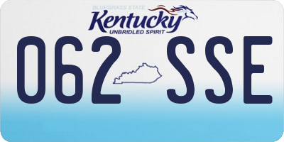 KY license plate 062SSE