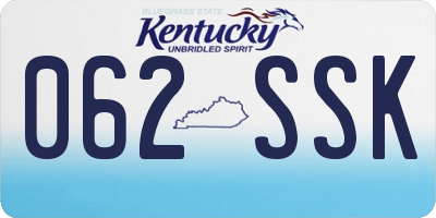 KY license plate 062SSK