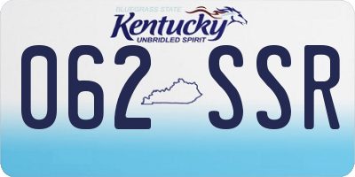 KY license plate 062SSR