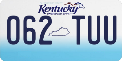 KY license plate 062TUU