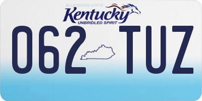 KY license plate 062TUZ