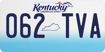 KY license plate 062TVA