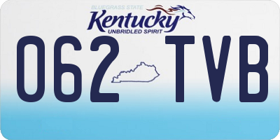 KY license plate 062TVB
