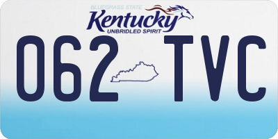 KY license plate 062TVC