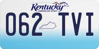 KY license plate 062TVI