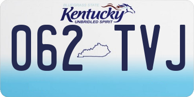 KY license plate 062TVJ