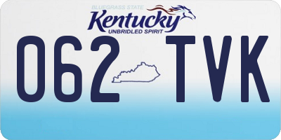 KY license plate 062TVK
