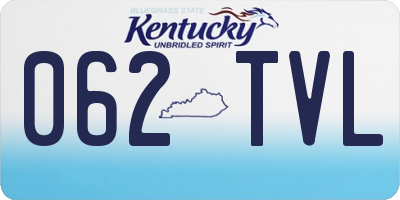 KY license plate 062TVL