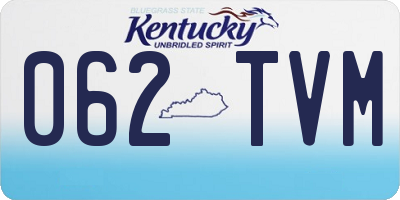 KY license plate 062TVM