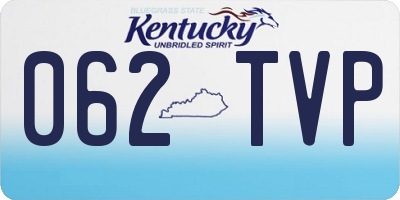 KY license plate 062TVP
