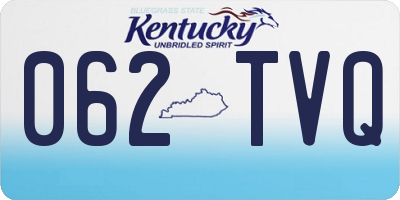 KY license plate 062TVQ