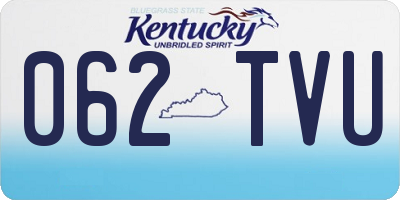 KY license plate 062TVU